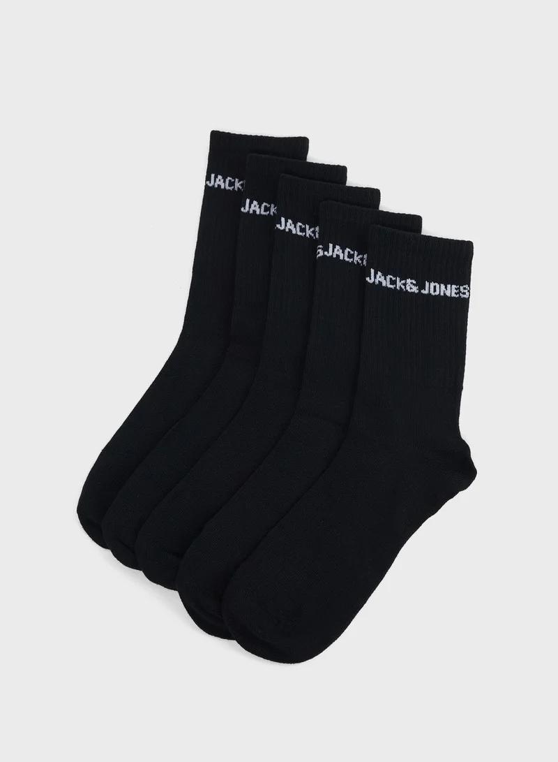 Jack & Jones Junior Youth 5 Pack Assorted Socks