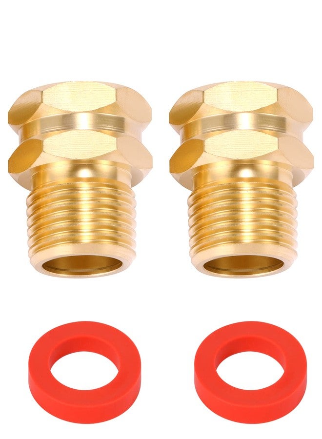 Sanpaint 2 Pack Brass Garden Hose Adapter, 3/4" GHT Female x 3/4" NPT Male Connector,GHT to NPT Adapter Brass Fitting,Brass Garden Hose to Pipe Fittings Connect - Image 3