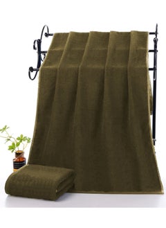 MAXQON Beach Towel - 100% Cotton 600 GSM Over Sized (90x180cm), Highly Absorbent Bath Sheet For Pool, Beach, Fitness, Sports, Yoga, Color-Brown  - Image 1