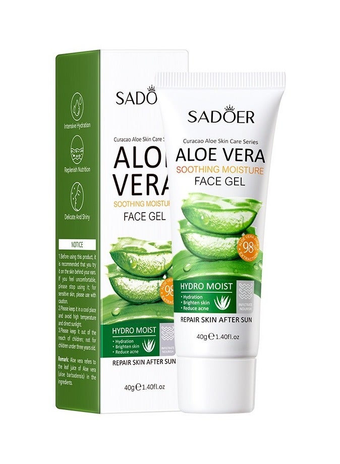 Aloe gel, used for face, made within 12 hours after harvest - natural moisturizing pure aloe, used to soothe skin - moisturizing aloe gel, suitable for skin, face and sensitive skin - Image 1