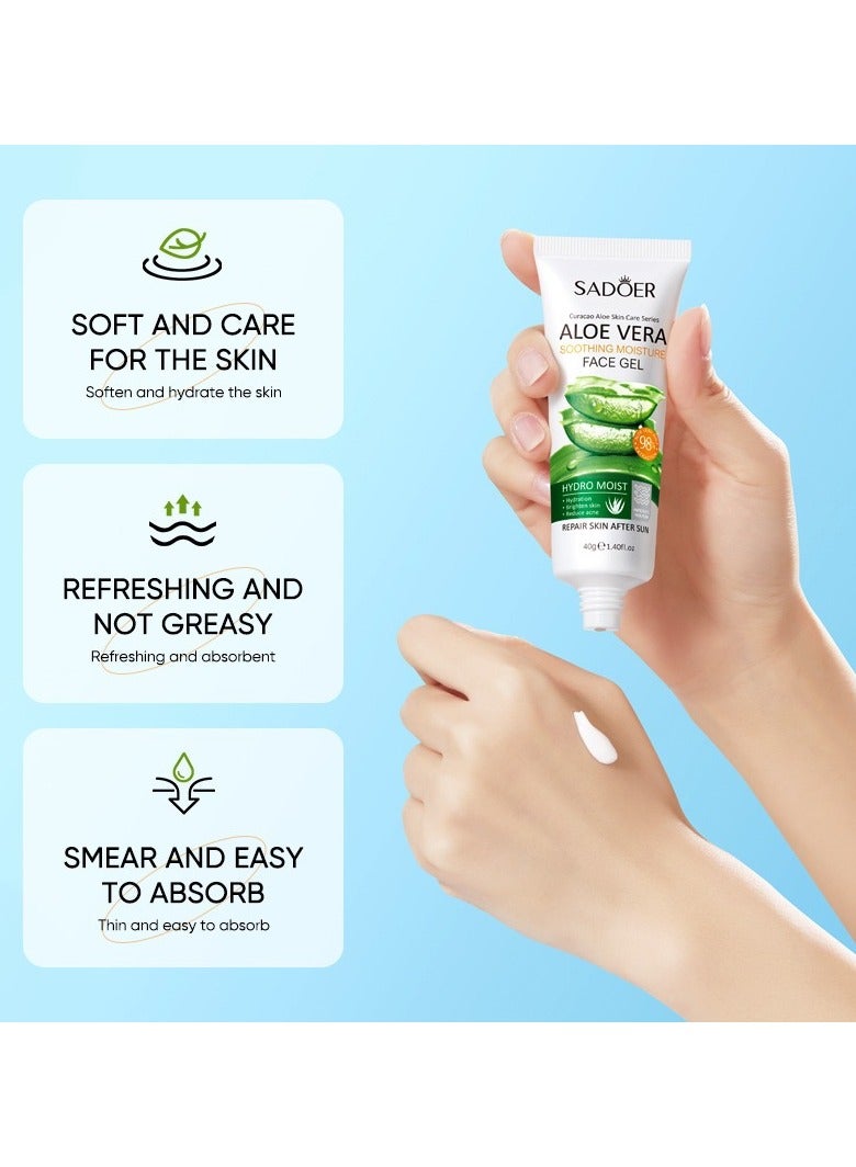 Aloe gel, used for face, made within 12 hours after harvest - natural moisturizing pure aloe, used to soothe skin - moisturizing aloe gel, suitable for skin, face and sensitive skin - Image 2