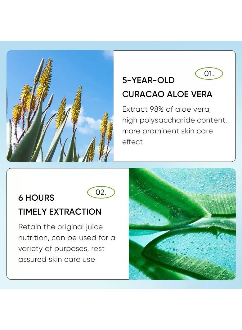 Aloe gel, used for face, made within 12 hours after harvest - natural moisturizing pure aloe, used to soothe skin - moisturizing aloe gel, suitable for skin, face and sensitive skin - Image 5