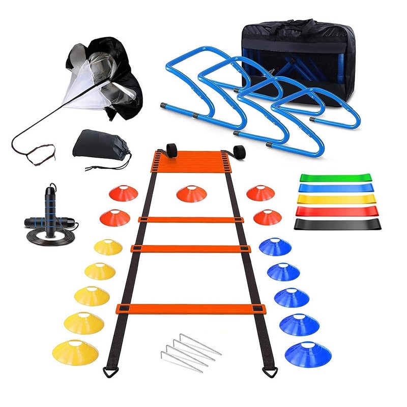 Ao Shi Teng Football & Basketball Training Equipment Set - Agility Discs, Hurdles, Resistance Umbrellas, and Speed Ladders - Image 3
