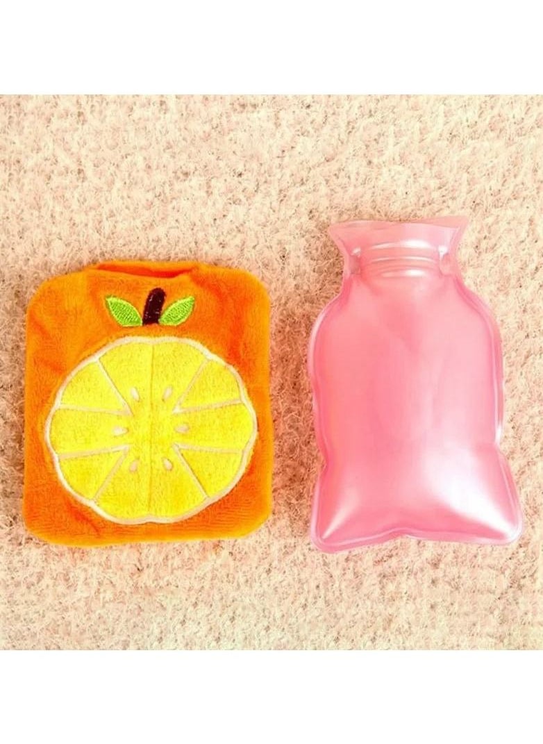 Generic - 2 pcs of a water bottle in a velvet bag with cartoon shapes that children love to use as a hot bag or a sealed cold compress - Image 1