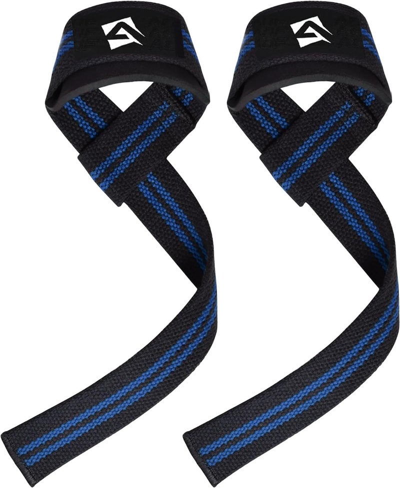 AQF Lifting Wrist Straps for Weightlifting, Powerlifting & Deadlifts – 23” Neoprene Padded Cotton Straps for Strength Training & Gym Workouts - Maximum Grip Support for Men & Women - Image 2