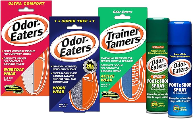 Odor-Eaters OdorEaters Ultra Comfort OdourDestroying Deodorising comfort insoles for everyday wear Pack of 6