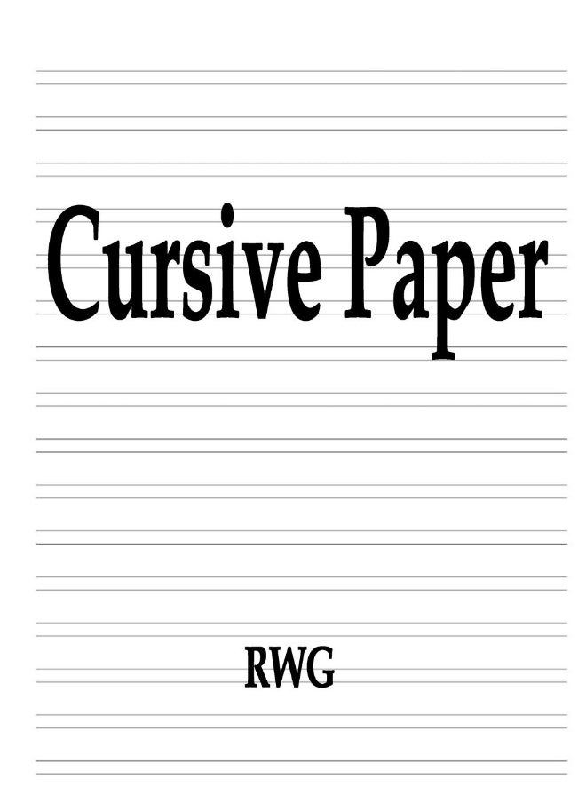 Cursive Paper: 50 Pages 8.5" X 11"  - Image 1