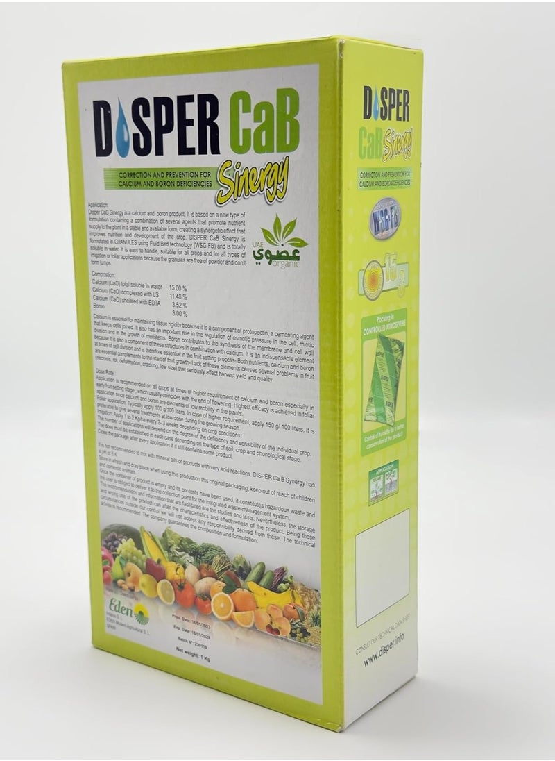 DISPER Calcium and Boron Fertilizer, 1kg - Essential Nutrients for Stronger Plants and Improved Fruit Set, Enhances Plant Strength, Structure, and Disease Resistance