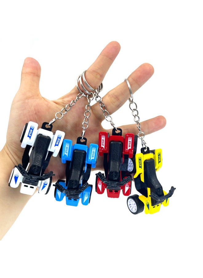 Alloy Miniature Car Model Pendant Toy Construction Vehicle Children's Plaything Keychain Exquisite Diecast Machine Combo-Color:Simple Buckle Atv (single Naked Outfit)  - Image 1