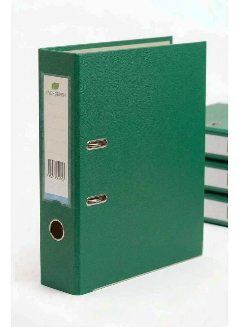Evergreen A4 Lever Arch Folder Binder, 2 Rings, Green