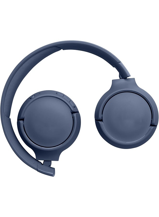 HAVEN Wireless On-Ear Headphones, Pure Bass Sound, Built-in Microphone, Hands-Free Call, Multi-Angle Rotation and Folding - Blue - Image 2