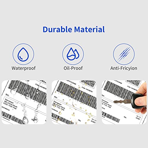 NefLaca 4" x 6" Fanfold Direct Thermal Labels, 1000 Per Stack, White Perforated Shipping Labels Compatible with Zebra, Elton Printers(1 Stack) - Image 4