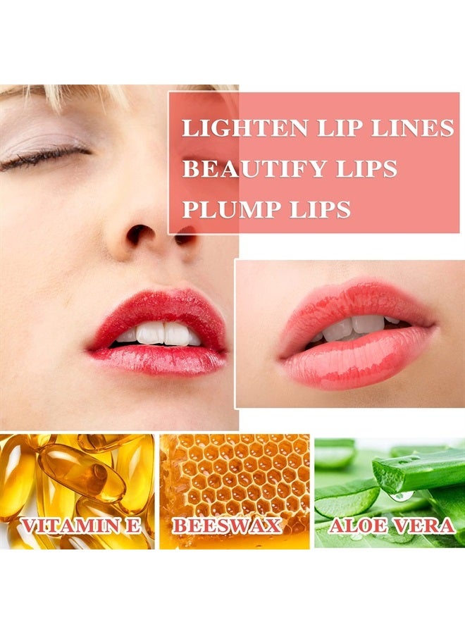 Fusang 8 عبوة من أحمر الشفاه الجل الكريستالي المتغير اللون بلسم الشفاه الملون، مجموعة أحمر الشفاه السحري المتغير اللون حسب درجة الحرارة، مرطب الشفاه المقاوم للماء طويل الأمد - Image 3