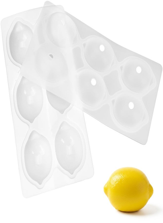 KH866 Lemon Silicone Mold - 6-Cavity 3D Fruit Shaped Cake Chocolate Jelly Fondant & Ice Cream Molds for DIY Baking Pastry Desserts Pudding Candle Making Non-Stick Multi Use Kitchen Tray for Homemade Treats - Image 2