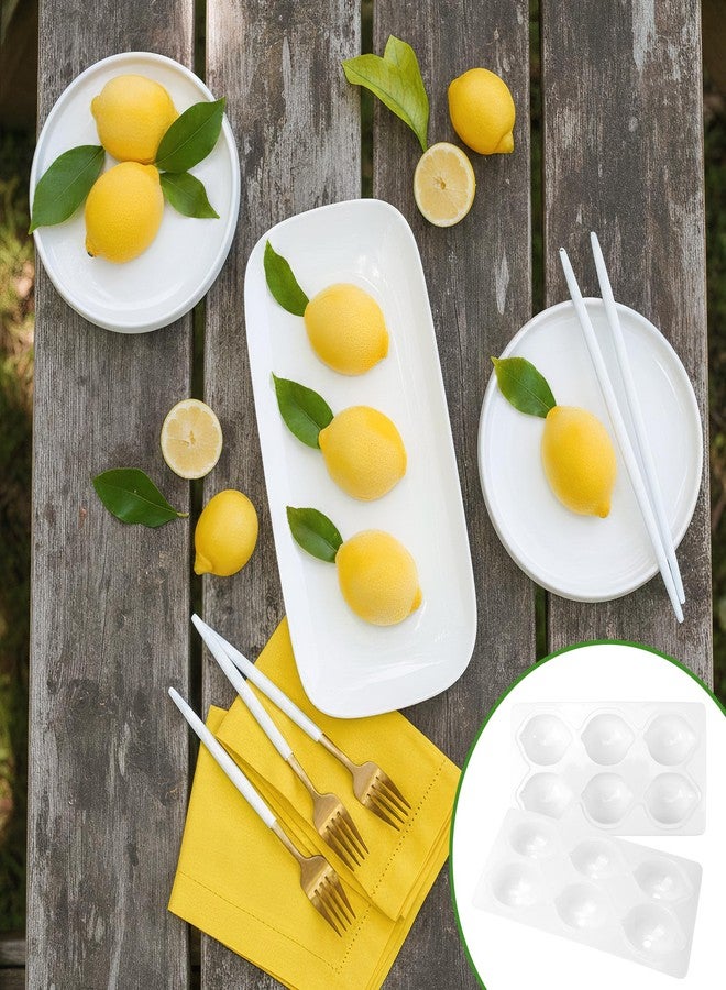 KH866 Lemon Silicone Mold - 6-Cavity 3D Fruit Shaped Cake Chocolate Jelly Fondant & Ice Cream Molds for DIY Baking Pastry Desserts Pudding Candle Making Non-Stick Multi Use Kitchen Tray for Homemade Treats - Image 4