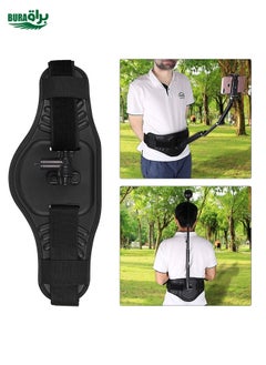 Waist Belt Mount Strap with Adapter & Screw for GoPro, Insta360, DJI and Other Action Cameras(Black)