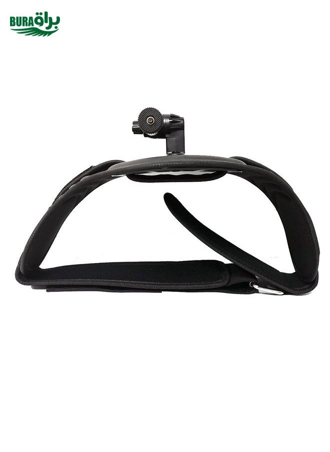 BURAQ - Waist Belt Mount Strap with Adapter & Screw for GoPro, Insta360, DJI and Other Action Cameras(Black) - Image 1