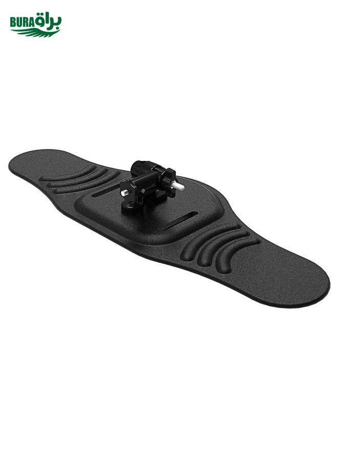 BURAQ - Waist Belt Mount Strap with Adapter & Screw for GoPro, Insta360, DJI and Other Action Cameras(Black) - Image 1