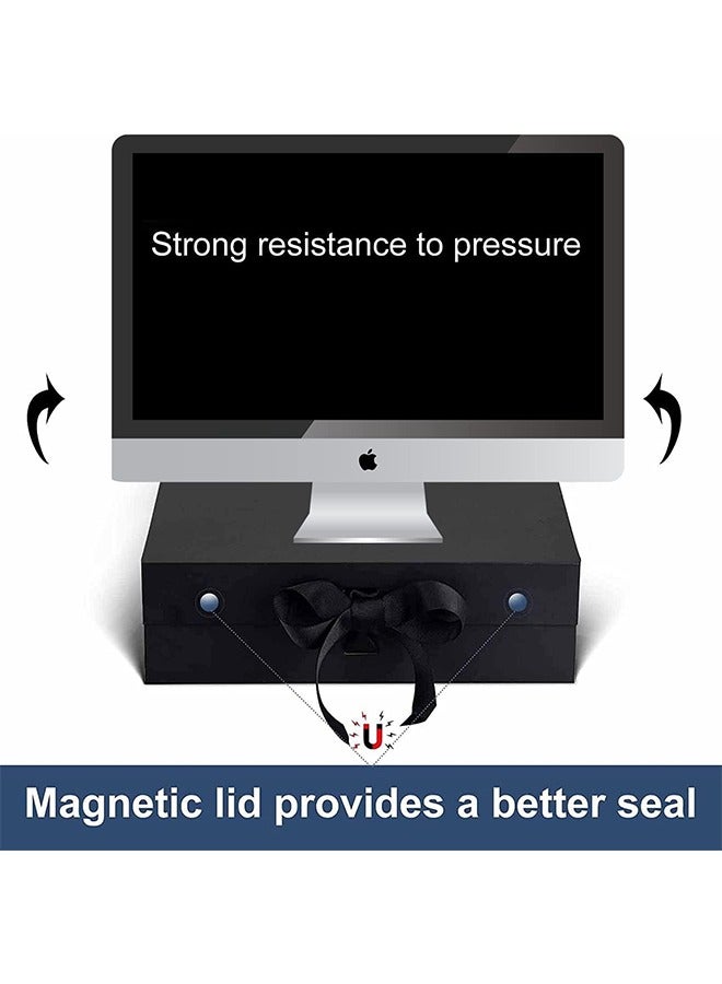 Luxury Magnetic Gift Box, Black Large Gift Box with Ribbon,Folding Gift Boxes for Presents With Lid, Suitable for Festival, Birthday, Anniversary, 31x22x10cm - Image 4