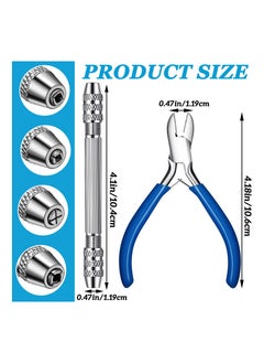 Excefore Jewelry Making Tools, Includes 2 Pcs Winding Copper Wire Tool and 1 Jewelry Wire Cutter Plier, Jewelry Making Wire Wrapping Tool for Hand-Making Jewelry Wire Double Ended Twist Braid Pin Vise  - Image 2
