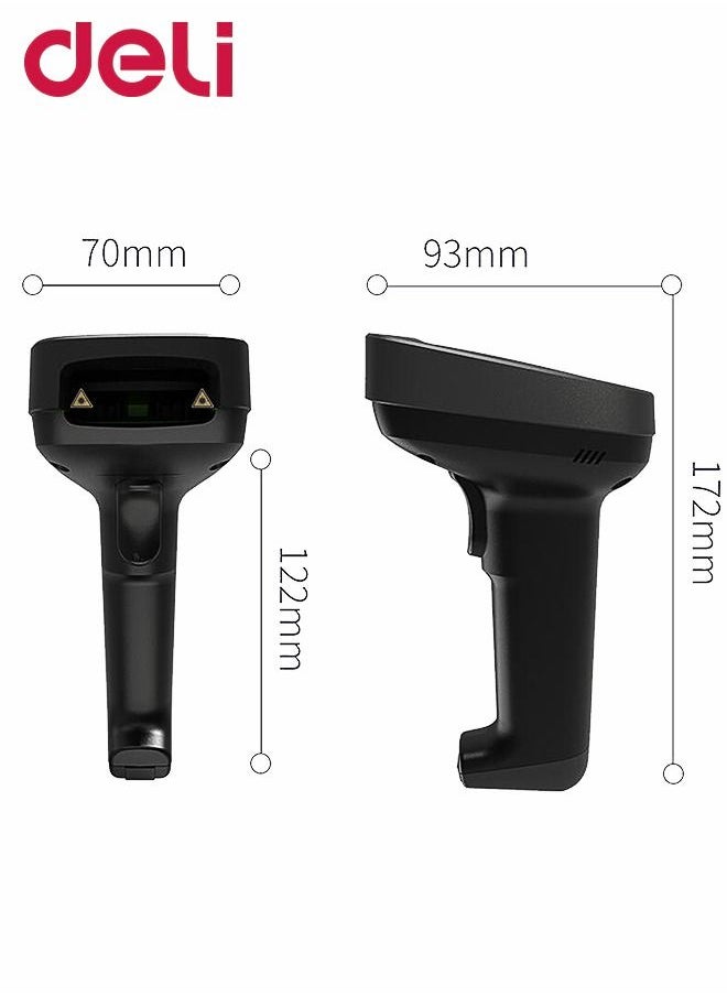 ديلي - ماسح باركود محمول باليد عبر منفذ USB مناسب لمتجر وسوبرماركت ومستودع - Image 1