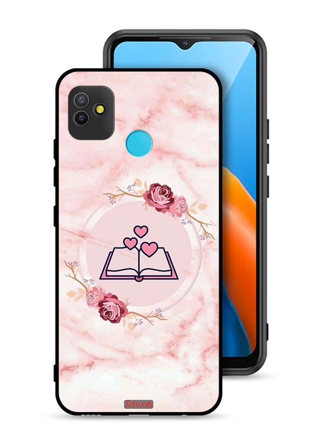 Tolwak Tecno Pop 5 Protective Case Cover Three Hearts On Book Artwork - Image 1