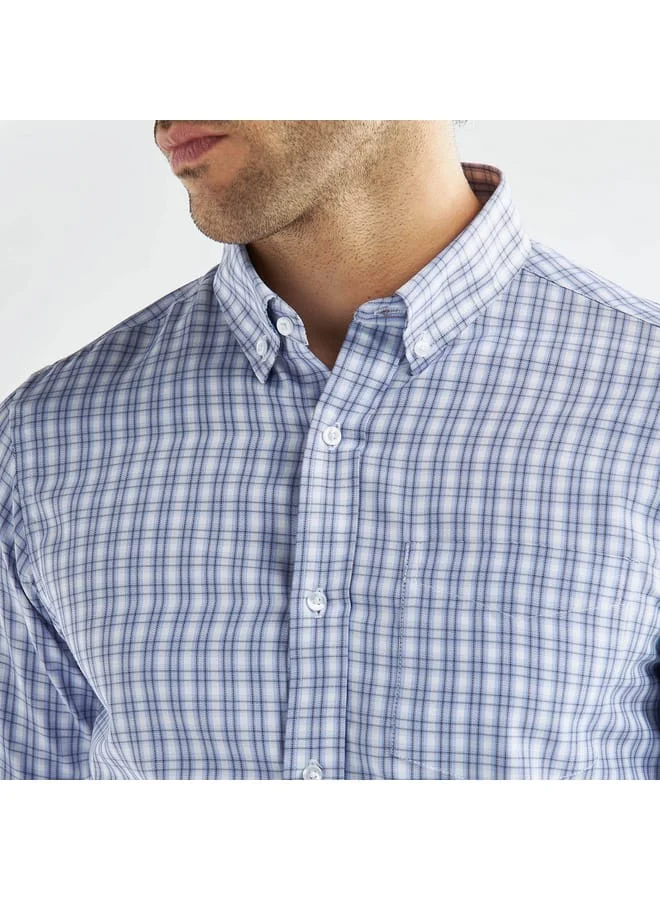Splash FAV Regular Fit Checked Shirt with Long Sleeves