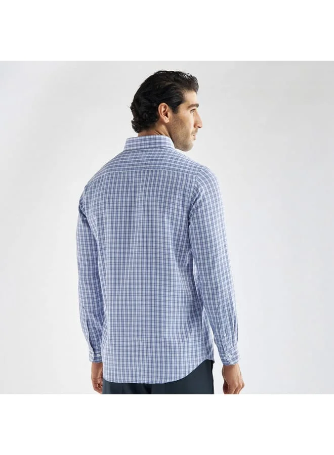 Splash FAV Regular Fit Checked Shirt with Long Sleeves
