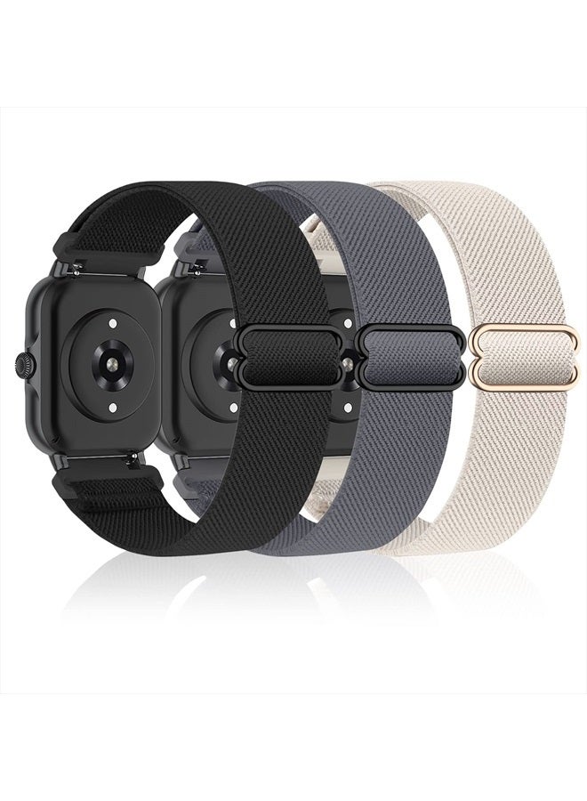 Bolesi حزمة 3 أحزمة ساعة نايلون مرنة متوافقة مع Amazfit GTR 4/ GTR 3 Pro/GTR 3/GTR 2/2e/GTR 47mm، أحزمة مرنة بحلقة 22MM لجهاز Garmin Vivoactive 4، Venu 2، بديل حزام ساعة للنساء والرجال. - Image 1