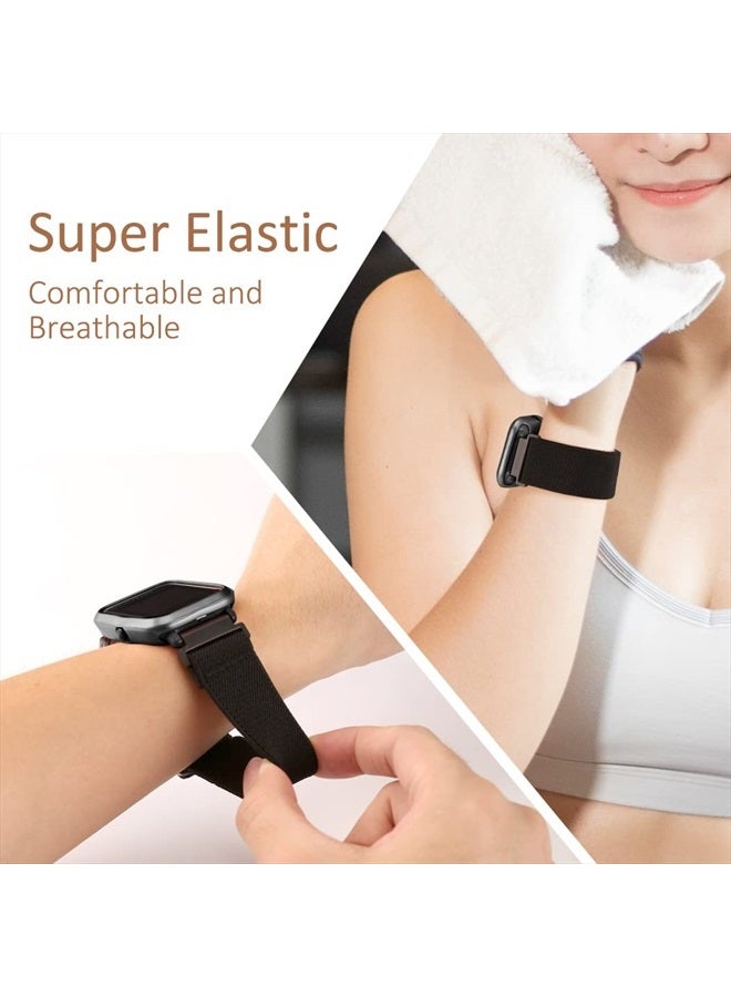 Bolesi حزمة 3 أحزمة ساعة نايلون مرنة متوافقة مع Amazfit GTR 4/ GTR 3 Pro/GTR 3/GTR 2/2e/GTR 47mm، أحزمة مرنة بحلقة 22MM لجهاز Garmin Vivoactive 4، Venu 2، بديل حزام ساعة للنساء والرجال. - Image 4