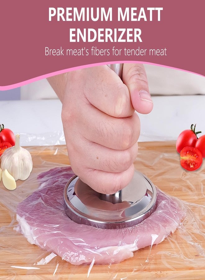 eispap Meat Tenderizer Hammer, Meat Pounder Tenderizer Meat Pounder Flattener Kitchen Mallet Stainless Steel Meat Loosening Hammer Multifunctional Thickened and Weighted Chicken Tenderizer - Image 2