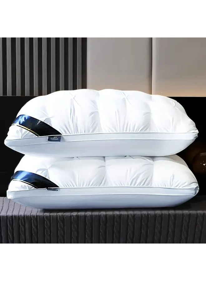 White Inflatable Pillow Hotel Quality Neck Support Hypoallergenic Machine Washable - Image 5