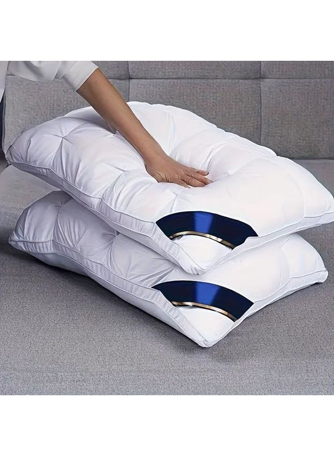 White Inflatable Pillow Hotel Quality Neck Support Hypoallergenic Machine Washable - Image 4