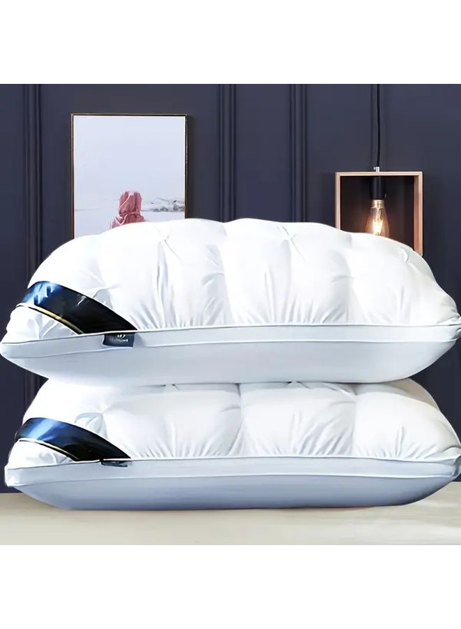 White Inflatable Pillow Hotel Quality Neck Support Hypoallergenic Machine Washable - Image 1