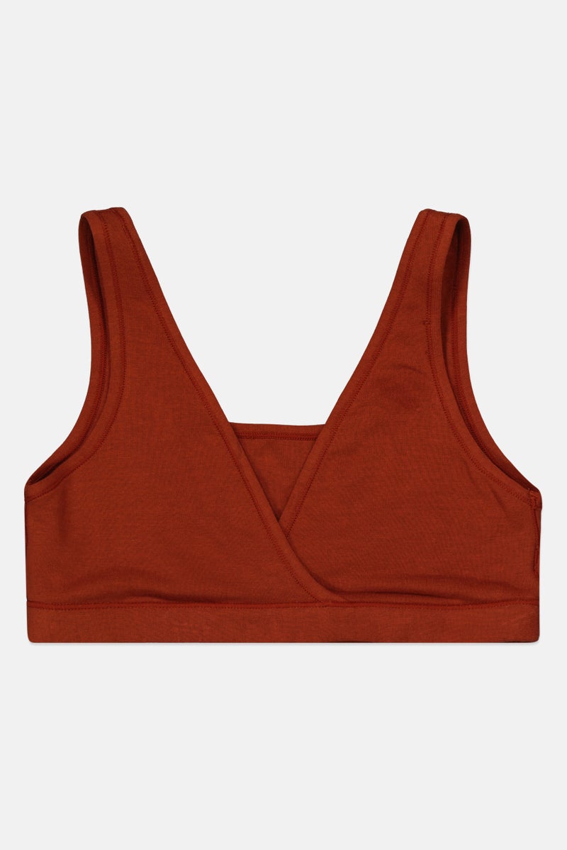 Etam Women Plain Non Padded Bra, Brown - Image 1