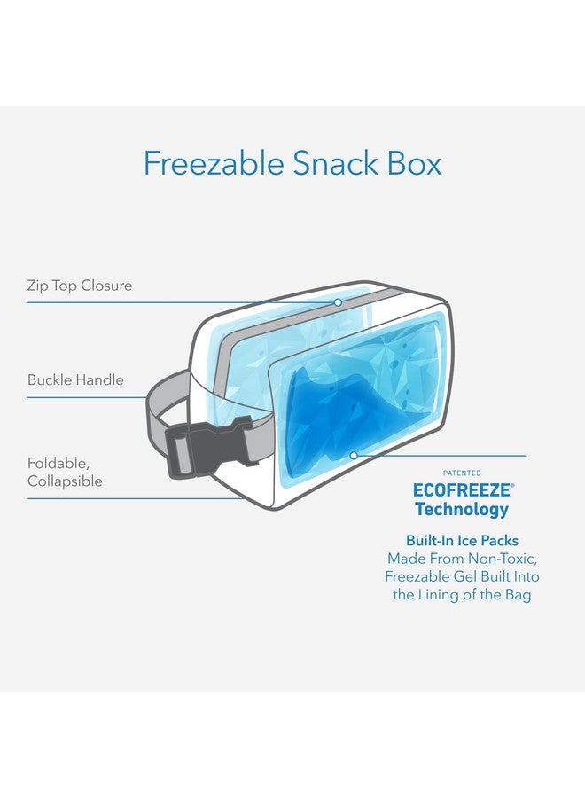 PACKIT PackIt Freezable Snack Box, Tie Dye Sorbet, Built with EcoFreeze Technology, Collapsible, Reusable, Zip Closure with Buckle Handle, Great for All Ages and Fresh Snacks on the go  - Image 3