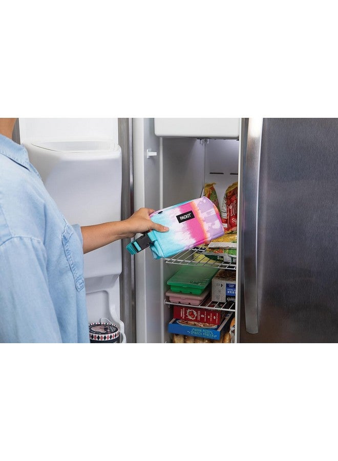 PACKIT PackIt Freezable Snack Box, Tie Dye Sorbet, Built with EcoFreeze Technology, Collapsible, Reusable, Zip Closure with Buckle Handle, Great for All Ages and Fresh Snacks on the go  - Image 4