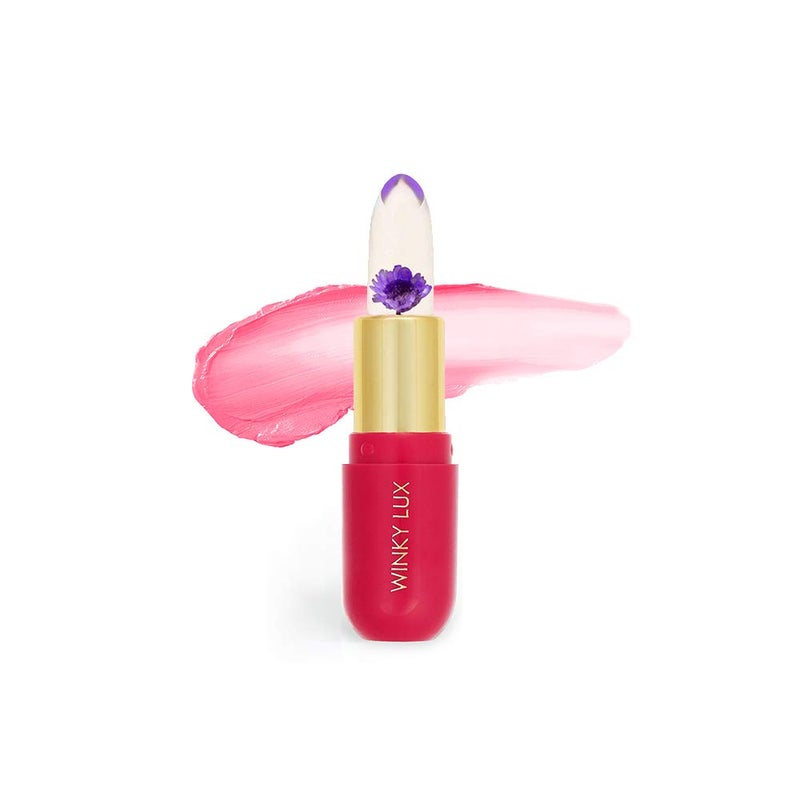 Winky Lux Winky Lux Flower Balm pH Lip Balm Color Changing Lipstick and Tinted Lip Balm Stain Vegan  Cruelty Free Hydrate  Plump Sheer Pink Lipstick Purple Flower