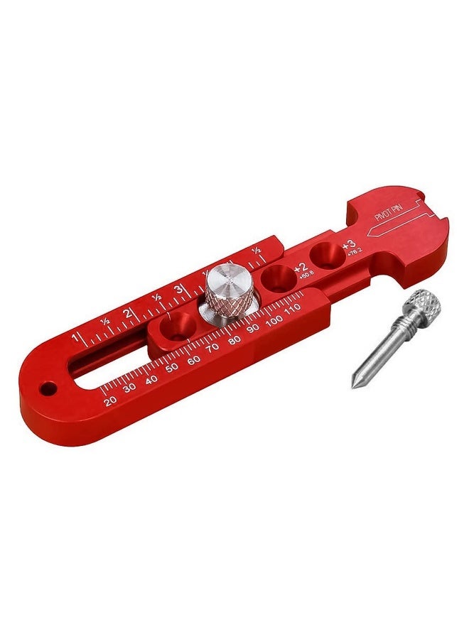Adjustable Woodworking Compass Scriber with Dual-Scale Ruler for Accurate Marking and Drawing, 164mm Aluminum Alloy Gauge for Carpenters  - Image 1