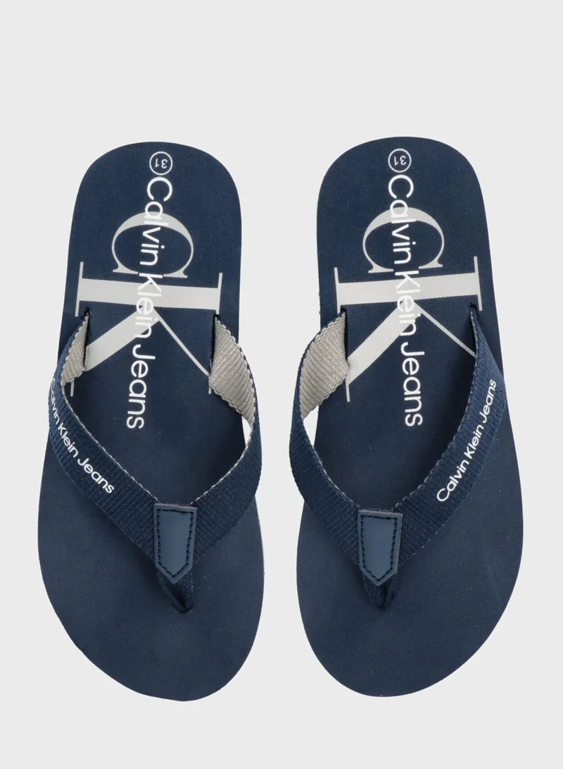 Calvin Klein Jeans Kids Slip On Flip Flop