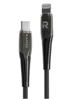 RAFFAE Transparent PD Fast Charging 1M Cable USB Type C to Lightning Cable for iPhone 14/14 Plus/14 Pro/14 Pro Max  - Image 1