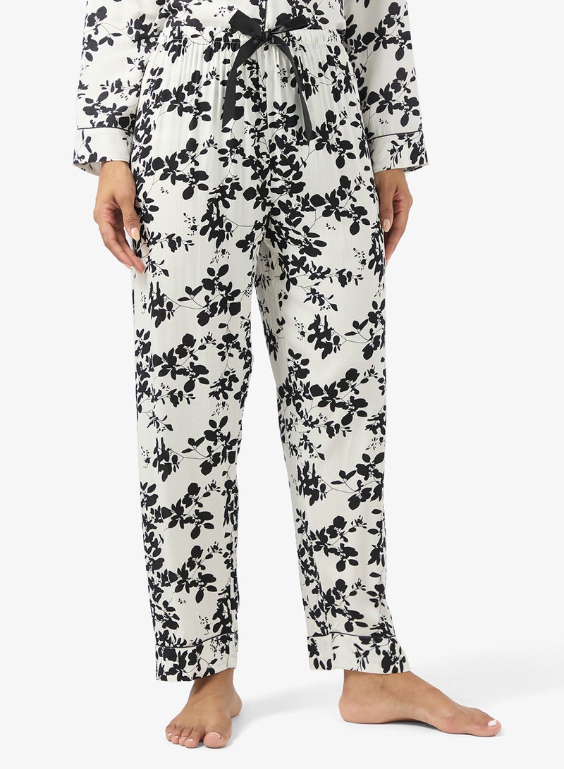 Ginger Button Up Floral Shirt & Pyjama Set - Image 4