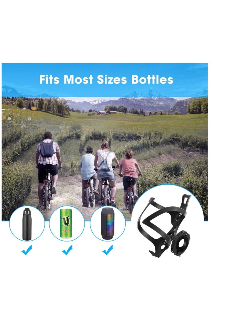 SYOSI Bike Cup Holder Bicycle 2 in 1 Bottle Bracket Aluminum Alloy Water Bottle Cages, Universal Rotation Cup Drink Holders for Bike Handlebars Motorcycle MTB Boat Walker Wheelchair Stroller - Image 5