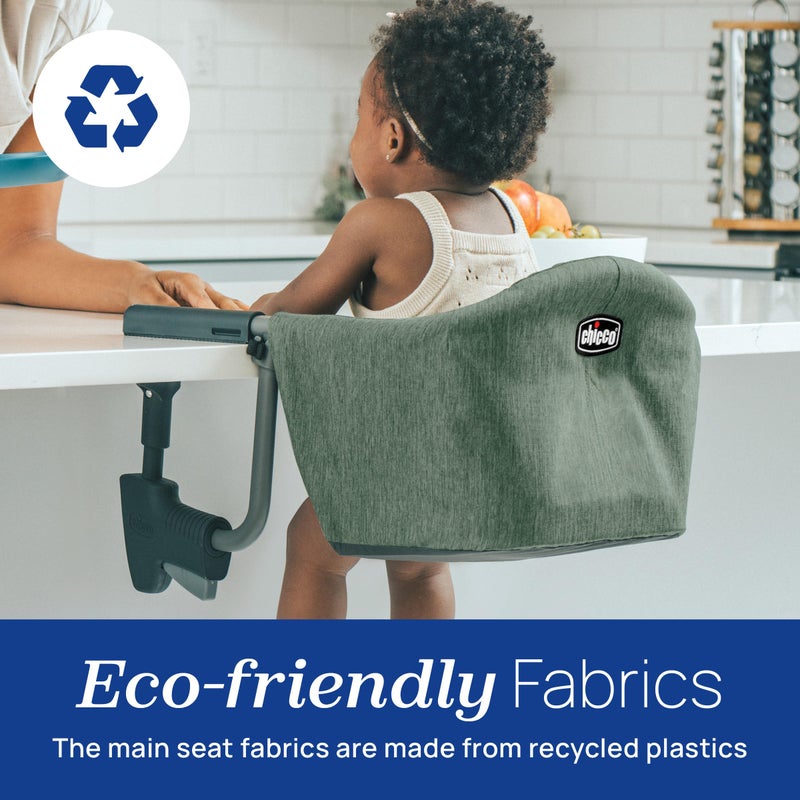 Chicco FastLock Hook-On High Chair, Portable High Chair for Babies and Toddlers, Sets up in Seconds | Moss/Green - Image 4