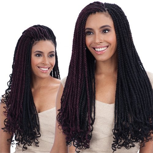 FreeTress Equal Synthetic Hair Braids Double Strand Style Cuban Twist Braid 24" (6-Pack, 1B) - Image 4
