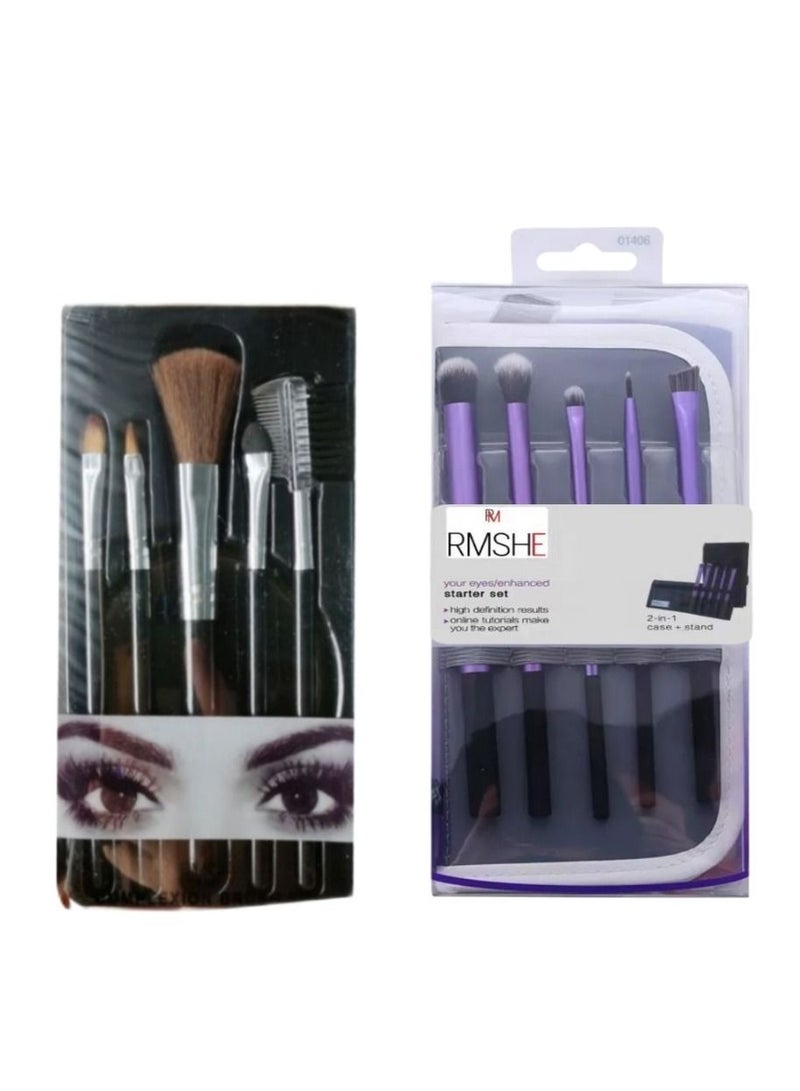 RMSHE Two basic brush set for black purple beginners - Image 1
