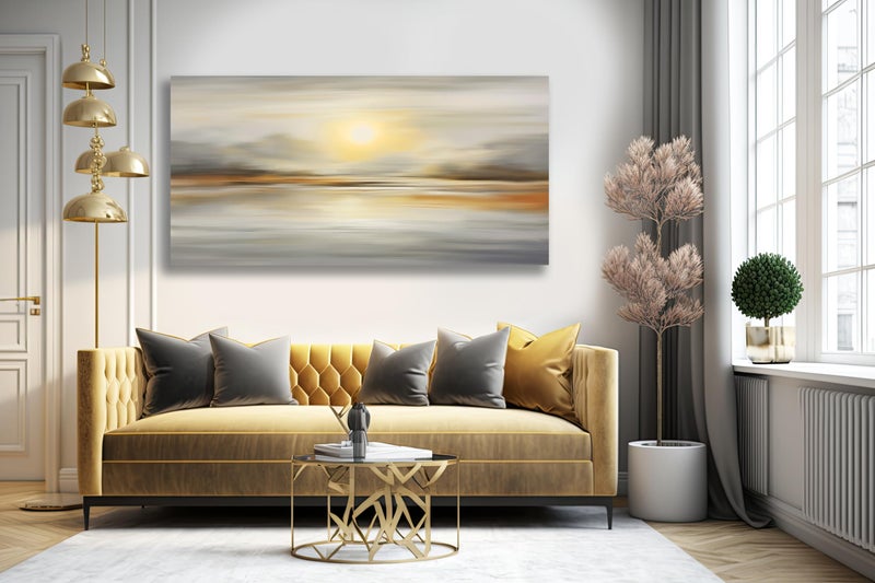 VHMING Abstract Canvas Wall Art Seascape Canvas Printing Abstract Art Wall Decor Artwork for Living Room Bedroom Dining Room Home Office Decor 20x40inch - Image 4