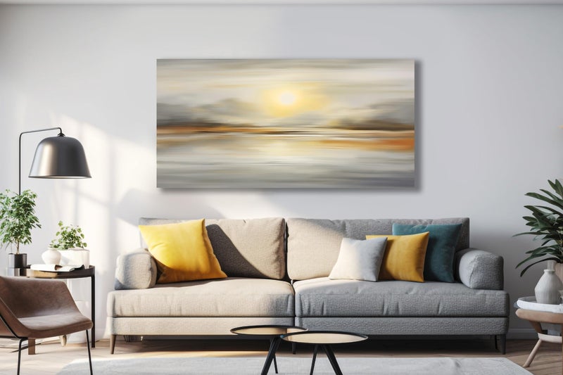 VHMING Abstract Canvas Wall Art Seascape Canvas Printing Abstract Art Wall Decor Artwork for Living Room Bedroom Dining Room Home Office Decor 20x40inch - Image 3