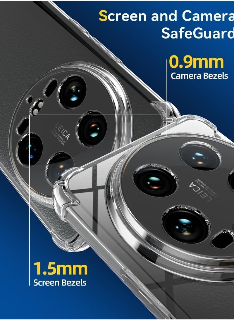 JAJEEK Case Compatible with Xiaomi 14 Ultra – Clear TPU Rubber & Soft Silicone Case, Reinforced Corners, Scratch-Resistant, Shockproof Protective Cover for Xiaomi Mi 14 Ultra, Best Slim Fit Protection - Image 3