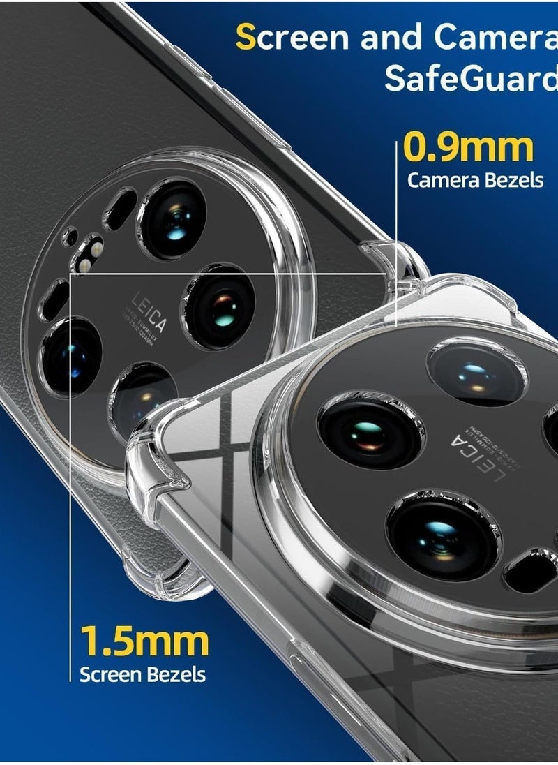 JAJEEK Case Compatible with Xiaomi 14 Ultra – Clear TPU Rubber & Soft Silicone Case, Reinforced Corners, Scratch-Resistant, Shockproof Protective Cover for Xiaomi Mi 14 Ultra, Best Slim Fit Protection - Image 4